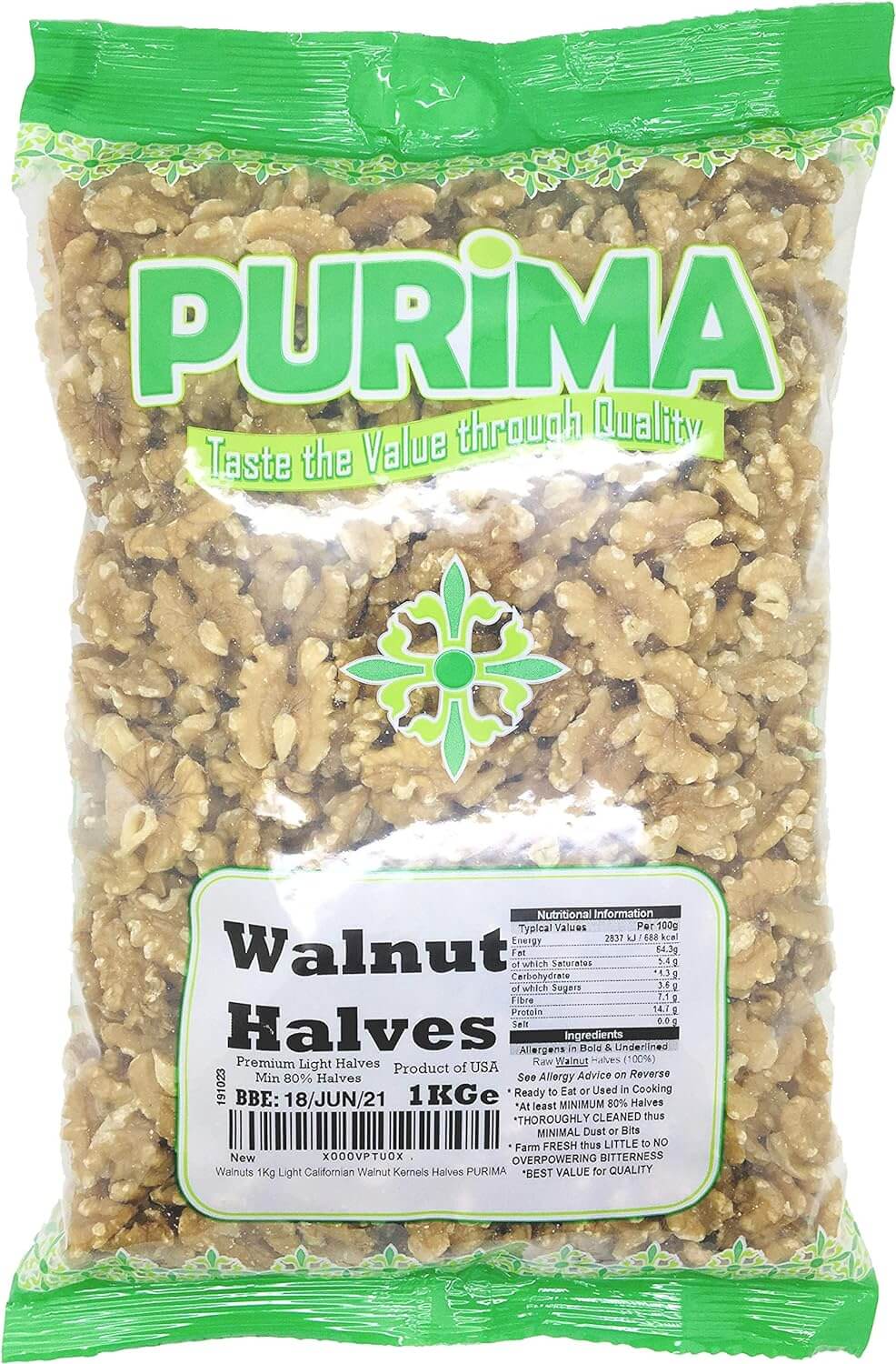 walnuts 1kg - walnut halves halfs usa chilean chile extra light