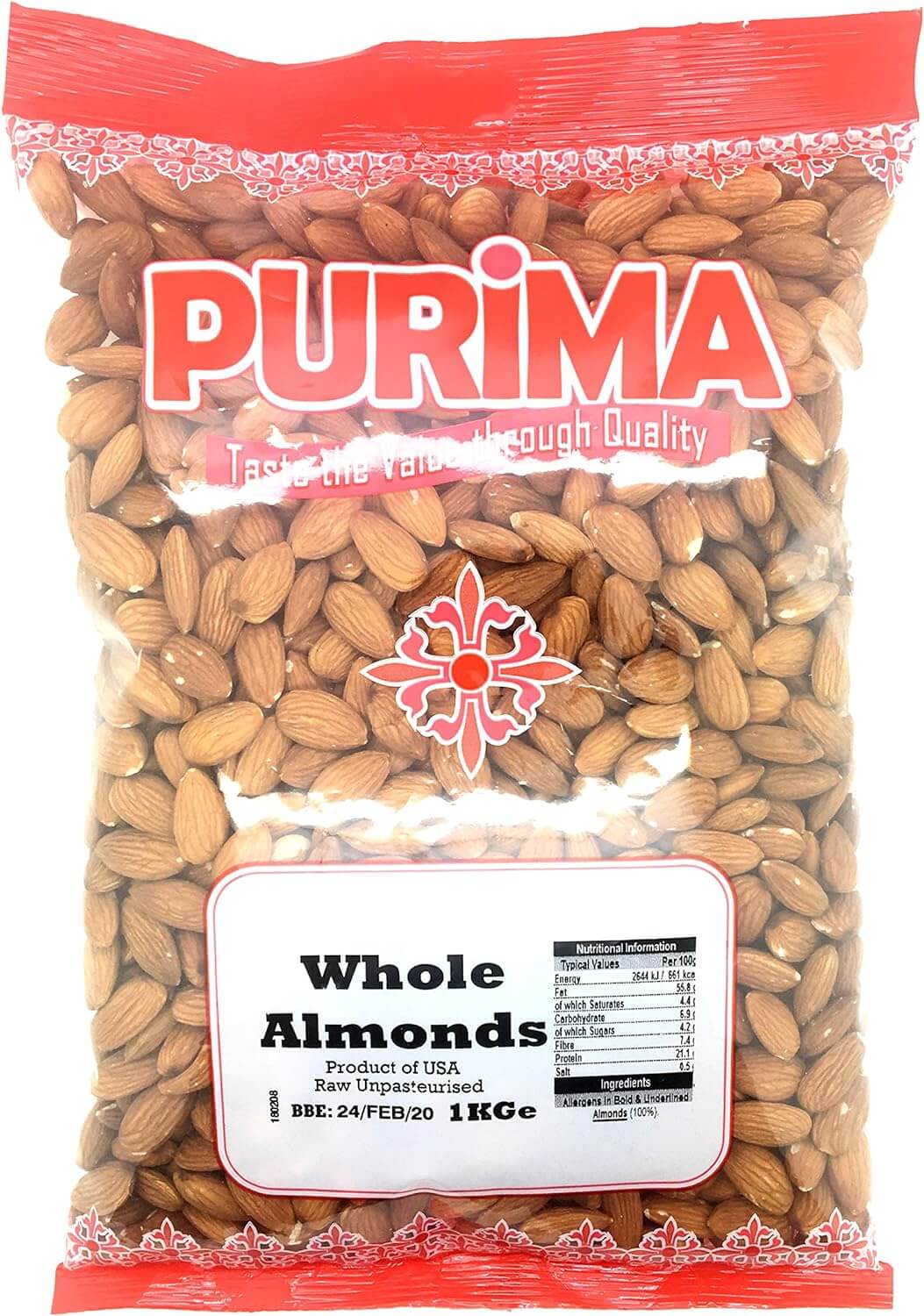 Almonds - Whole Natural - Premium