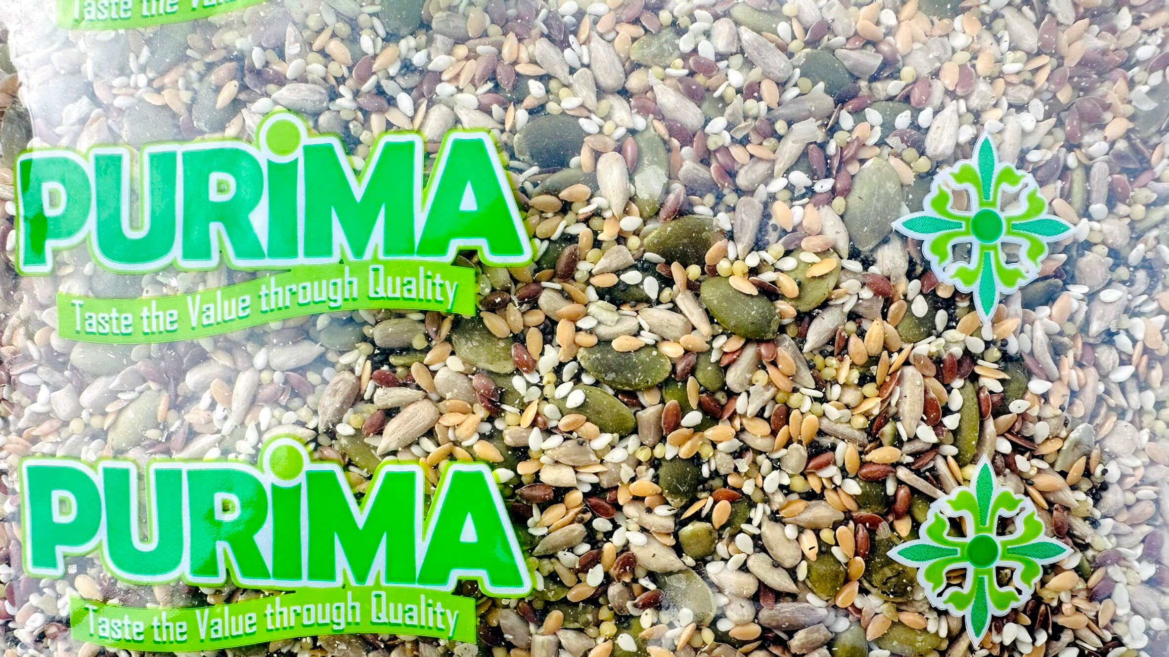Mixed Seeds - 7 Seed Mix - Pumpkin, Sunflower, Brown Linseeds, Golden Flaxseeds, Sesame Seeds, Millet, Poppy