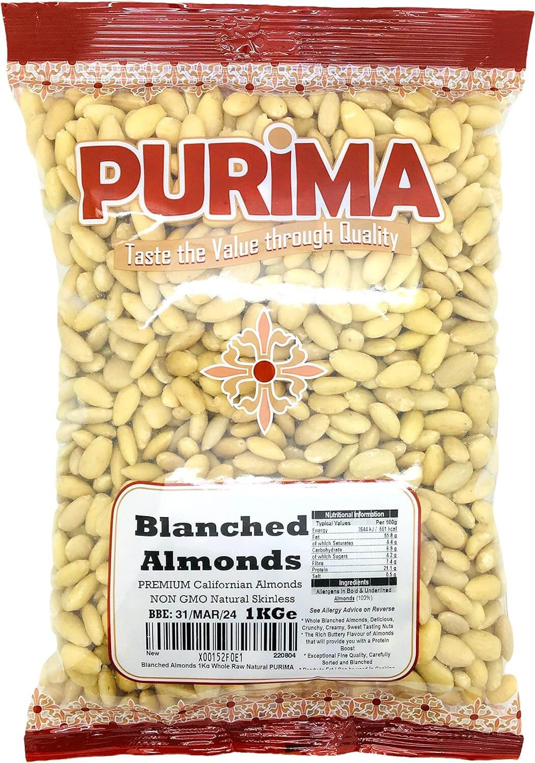 Blanched Almonds - Whole