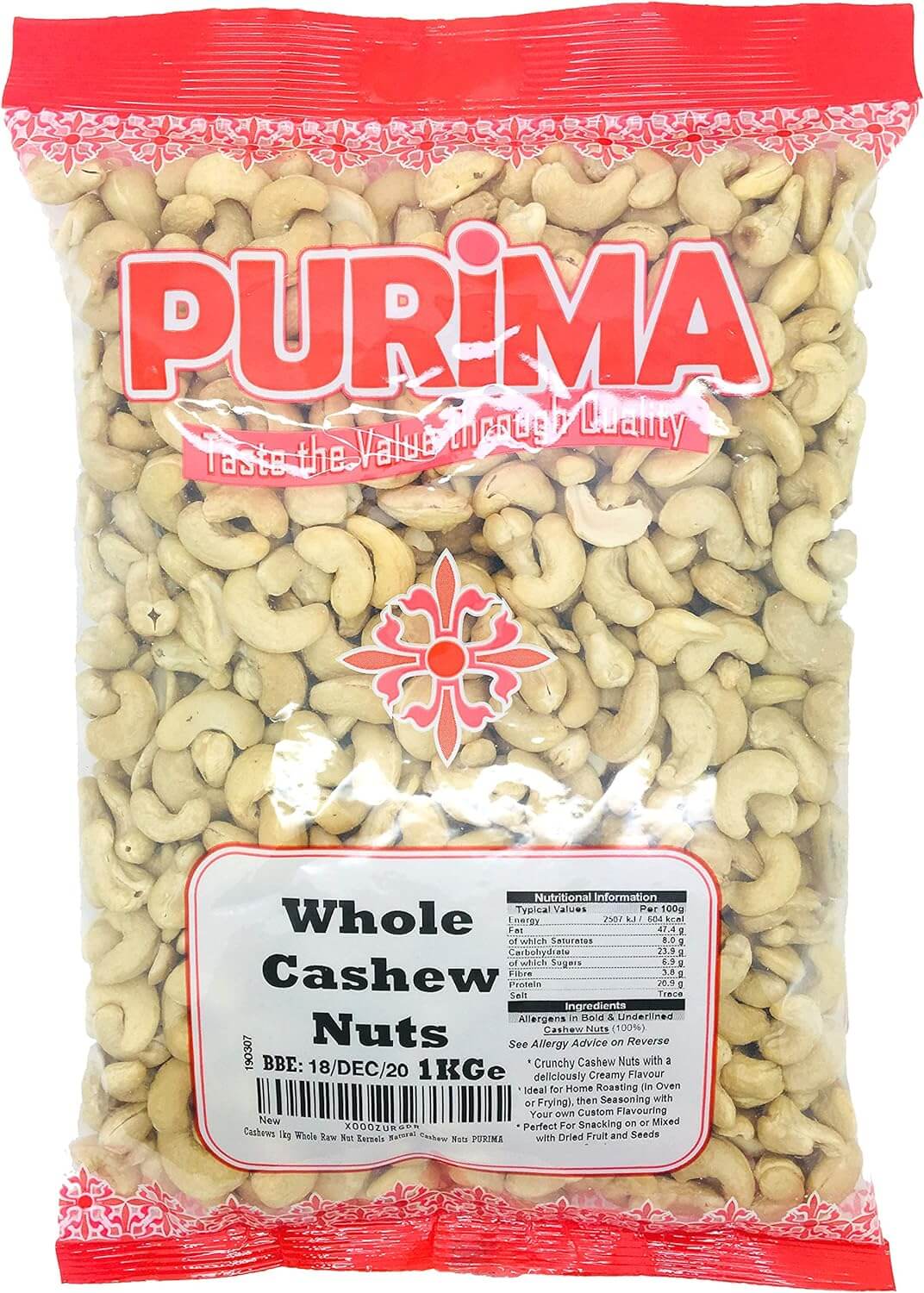 Cashew Nuts Raw Whole 