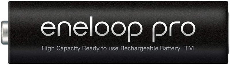 Panasonic Eneloop Pro BQ-CC55 Charger with UK 3-Pin Plug and 4 AA x 2500 mAh Rechargeable Batteries Black K-KJ55HCD40U