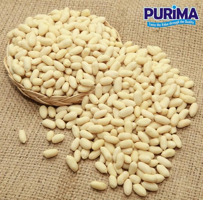 blanched peanuts - raw whole skinless - purima