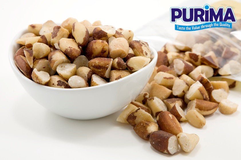 broken brazils nuts pieces snapped - purima