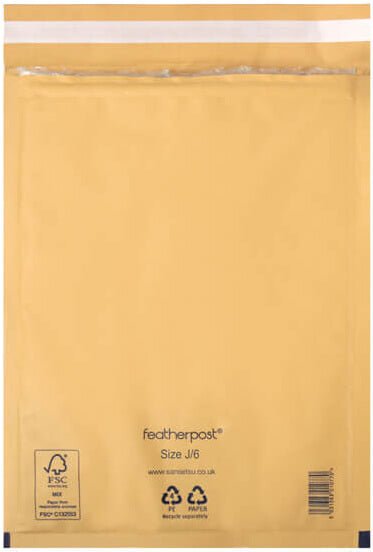 featherpost J6 bubble lined padded mailer mailing bubble envelopes J/6 ROYAL MAIL SMALL PARCEL LARGE LETTER PIP A4 A3