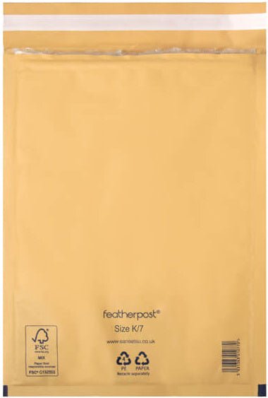 featherpost K7 bubble lined padded mailer mailing bubble envelopes K/7 LARGEST LARGE LETTER ROYAL MAIL SMALL PARCEL MEDIUM A2 A3 A4