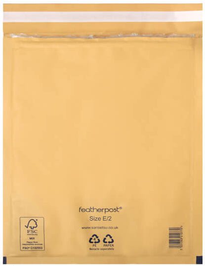 featherpost e2 bubble lined padded mailer mailing bubble envelopes e/2 LARGE LETTER ROYAL MAIL CD BOOK SQUARE