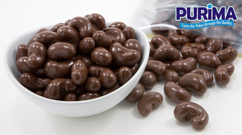milk chocolate covered cashew nuts
