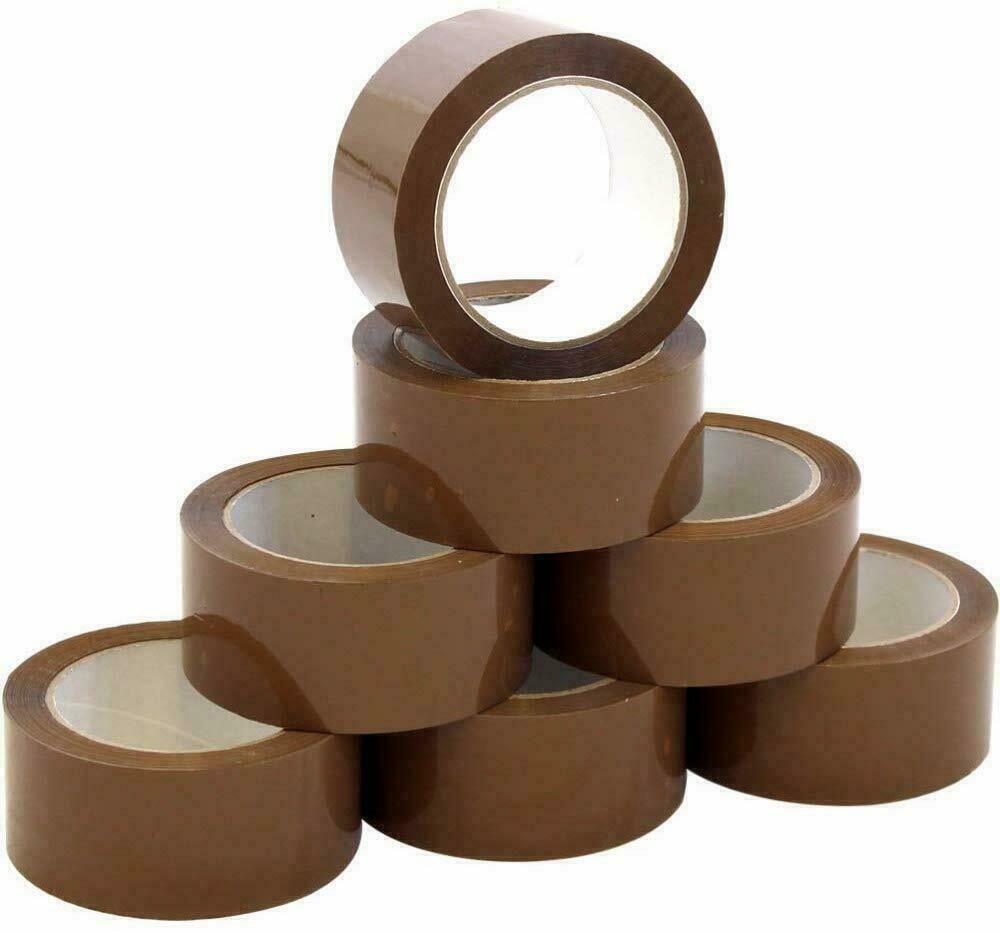 Brown Sellotape 48mm (2 inch) Wide x 66m Length Rolls